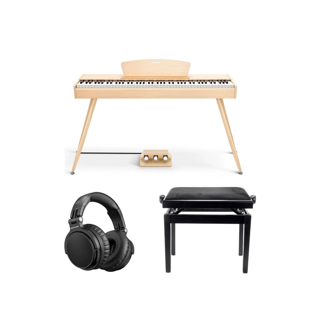 Donner DDP-80 elpiano beige Komplett Paket