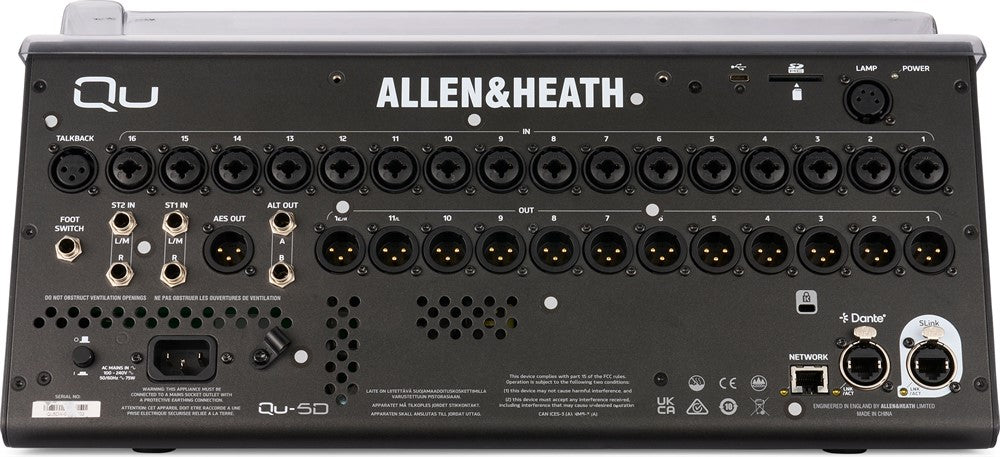 Decksaver Skyddande cover för Allen & Heath QU-5/5D