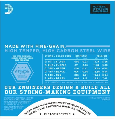 Daddario EXL125 gitarrsträngar (Super LT Top, 09-46)