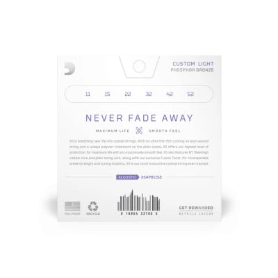 Daddario XSAPB1152 Phosphor Bronze Gitarrsträngar (Custom Light, 11-52)