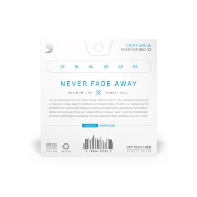 Daddario XSAPB1253 Phosphor Bronze Gitarrsträngar (Light, 12-53)