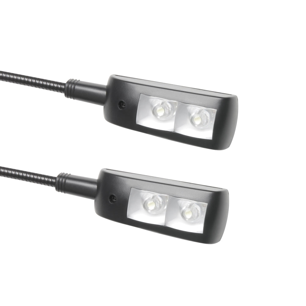 Dubbla svanhals-knöllampor