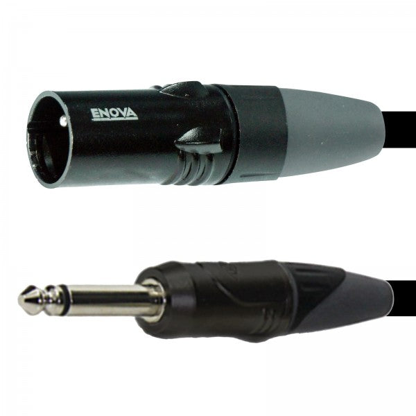 Enova mikrofoner kabel XLR han till mono jack 10 meter