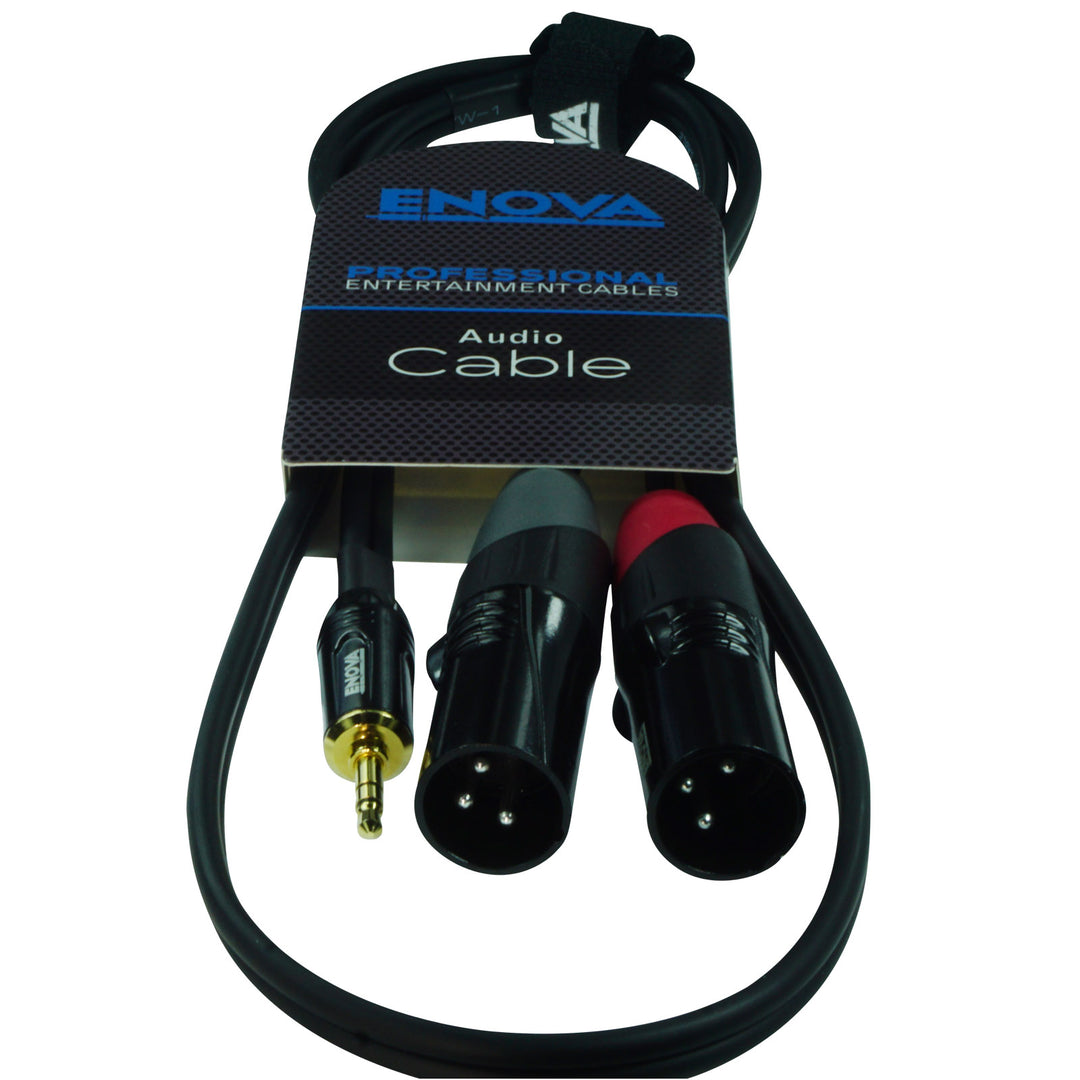 Enova adapterkabel MiniJack > 2 x XLR han, 3 meter