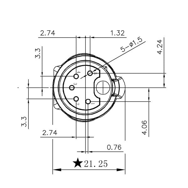Enova 5 pol han XLR kabelkontakt, svart IP67 Outdoor