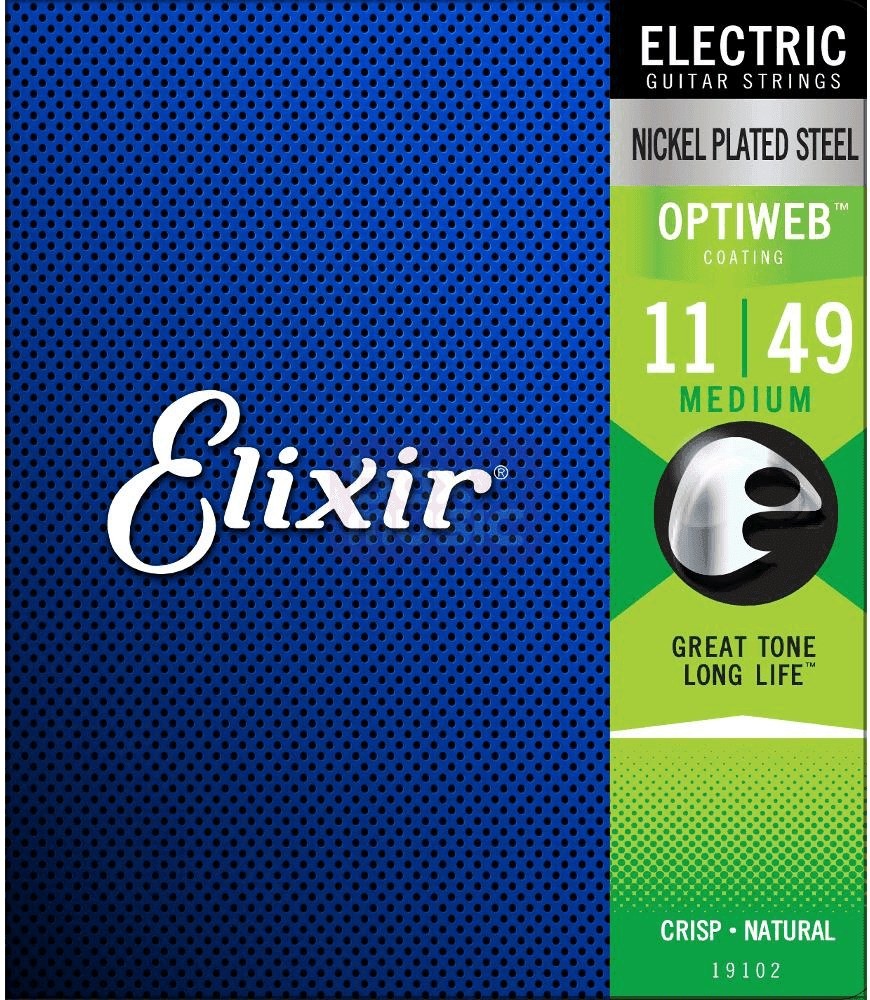 Elixir Optiweb Guitar Strings (Medium, 11-49)