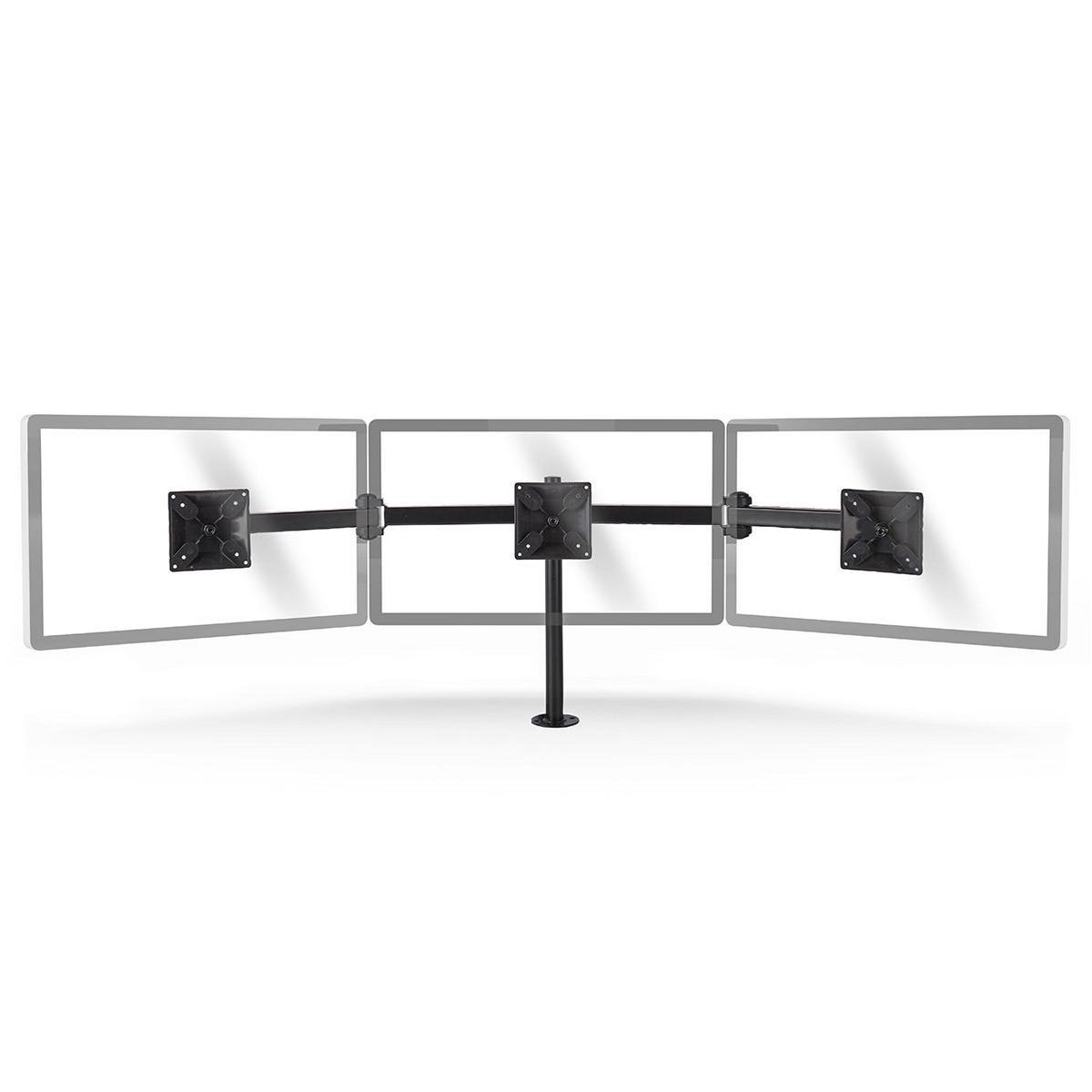 Ergonomiskt bildskärmsfäste för 3 bildskärmar (14-24")