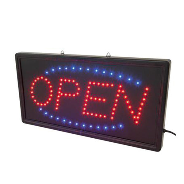 OPEN skylt, LED