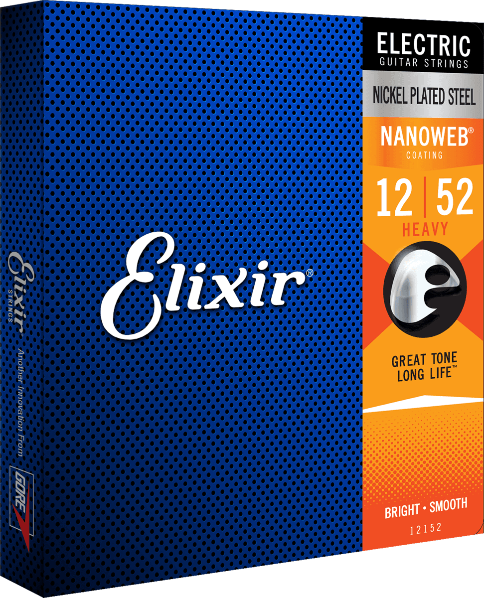 Elixir Nanoweb Guitar Strings (Tung, 12-52)