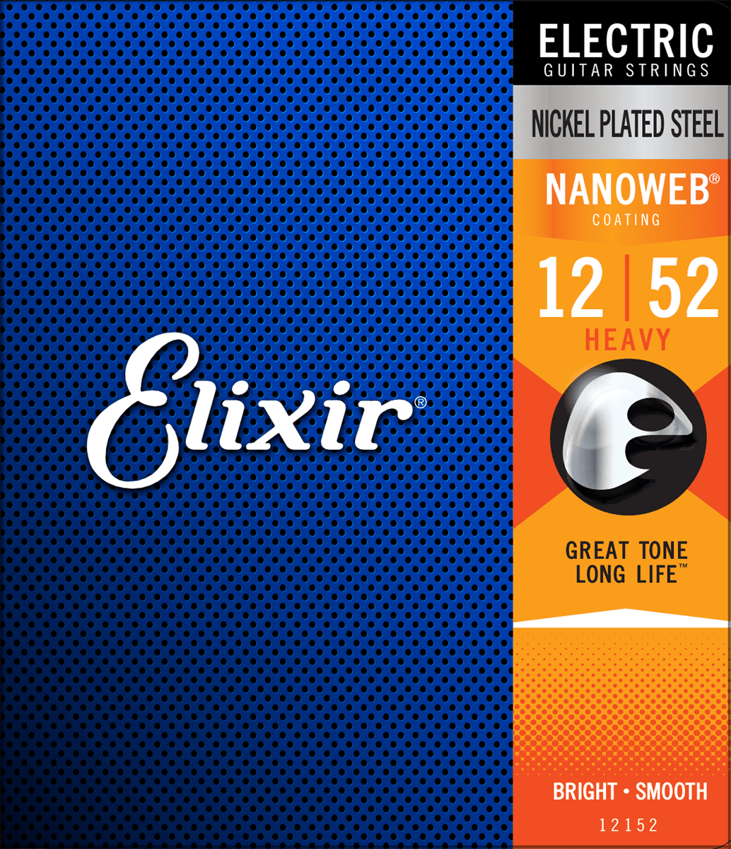 Elixir Nanoweb Guitar Strings (Tung, 12-52)
