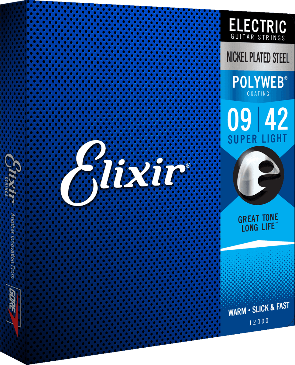 Elixir Polyweb Guitar Strings (Super Light, 09-42)