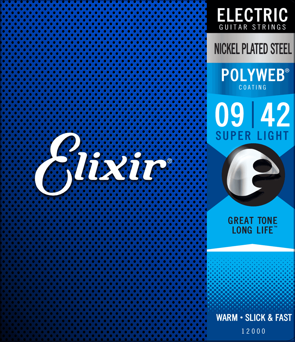 Elixir Polyweb Guitar Strings (Super Light, 09-42)