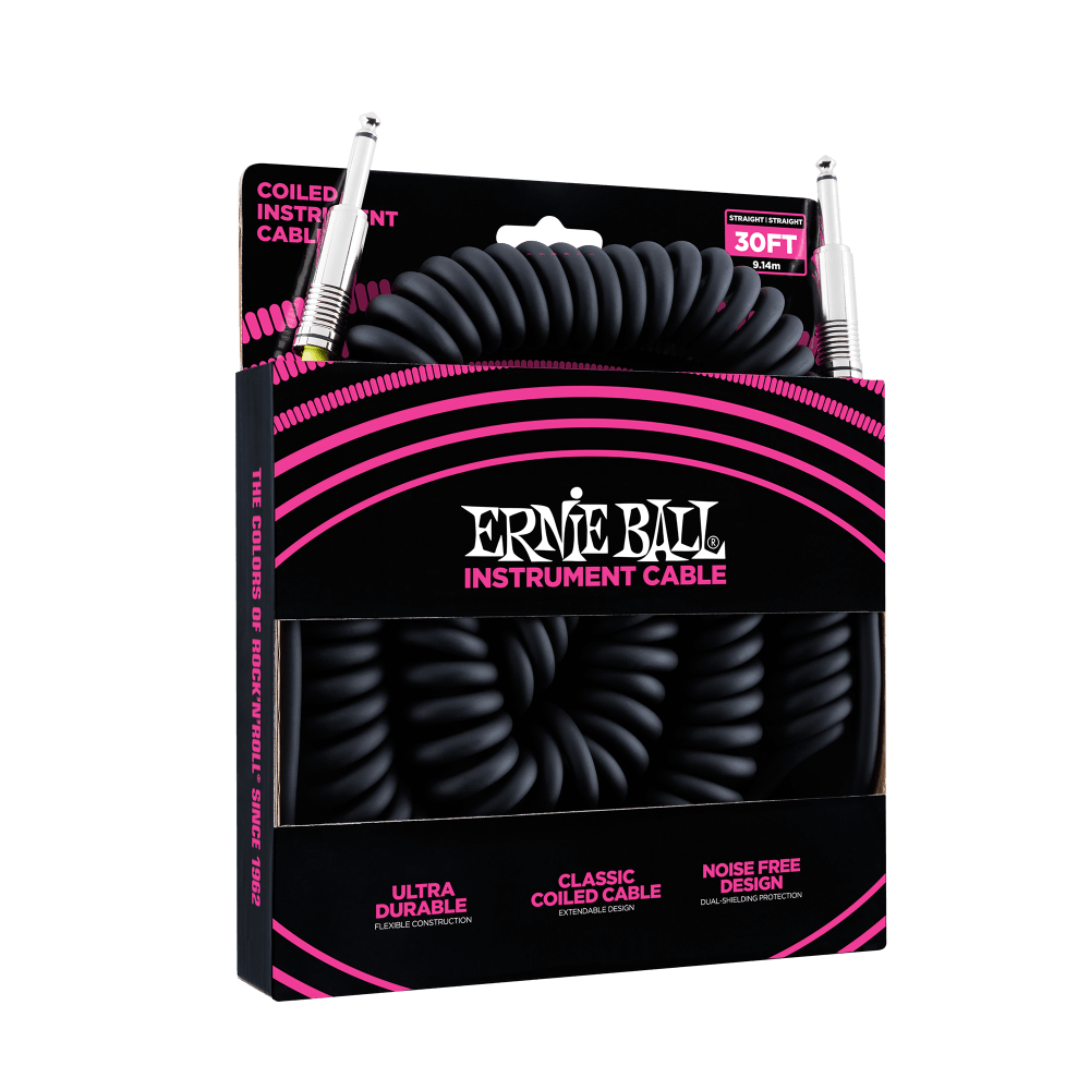 Ernie Ball 6044 gitarrkabel (svart, 9 m)