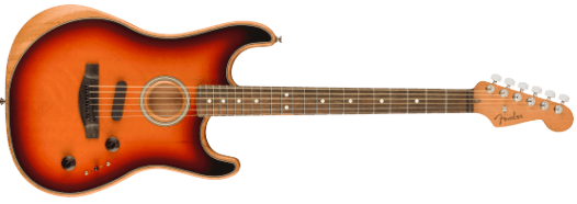 Fender American Acoustasonic Stratocaster elgitarr (3-färgad Sunburst )