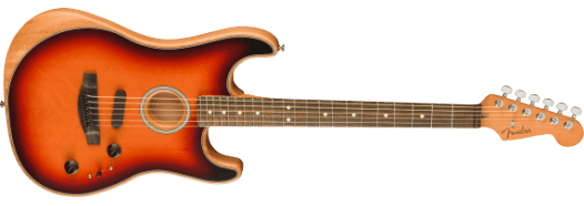 Fender American Acoustasonic Stratocaster elgitarr (3-färgad Sunburst )