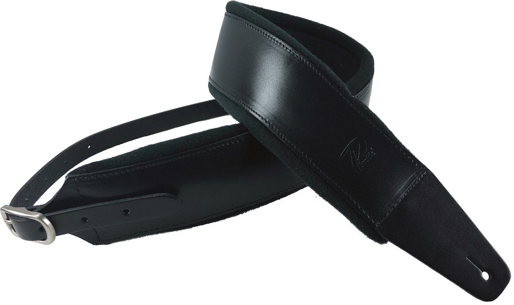 Profile FPB01 Pro italiensk läder Gitarrer rem - svart