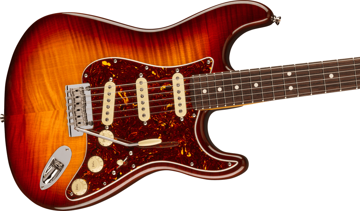 Fender 70-årsjubileum American Professional II Stratocaster elgitarr (Comet Burst )