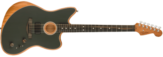 Fender American Acoustasonic Jazzmaster elgitarr (Tungsten)