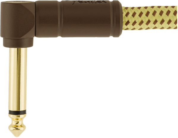 Fender Deluxe gitarrkabel vinkelplugg (Tweed, 3m)