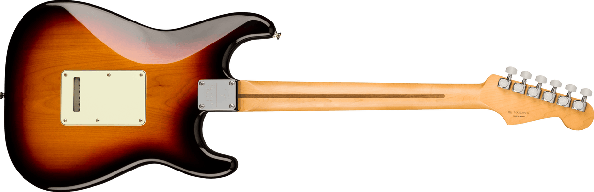 Fender Player Plus Stratocaster vänsterhänt elektrisk gitarr (3-färgad Sunburst )