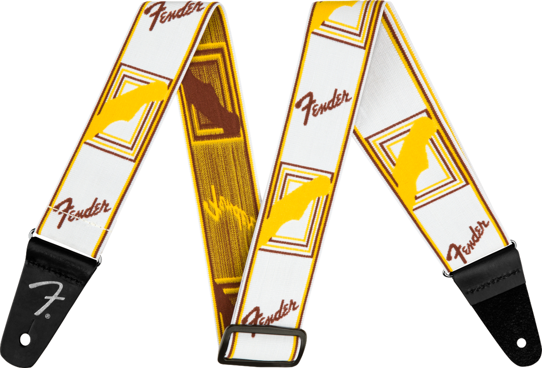 Fender viktlöst gitarrband ( White / Yellow /brun, 2")
