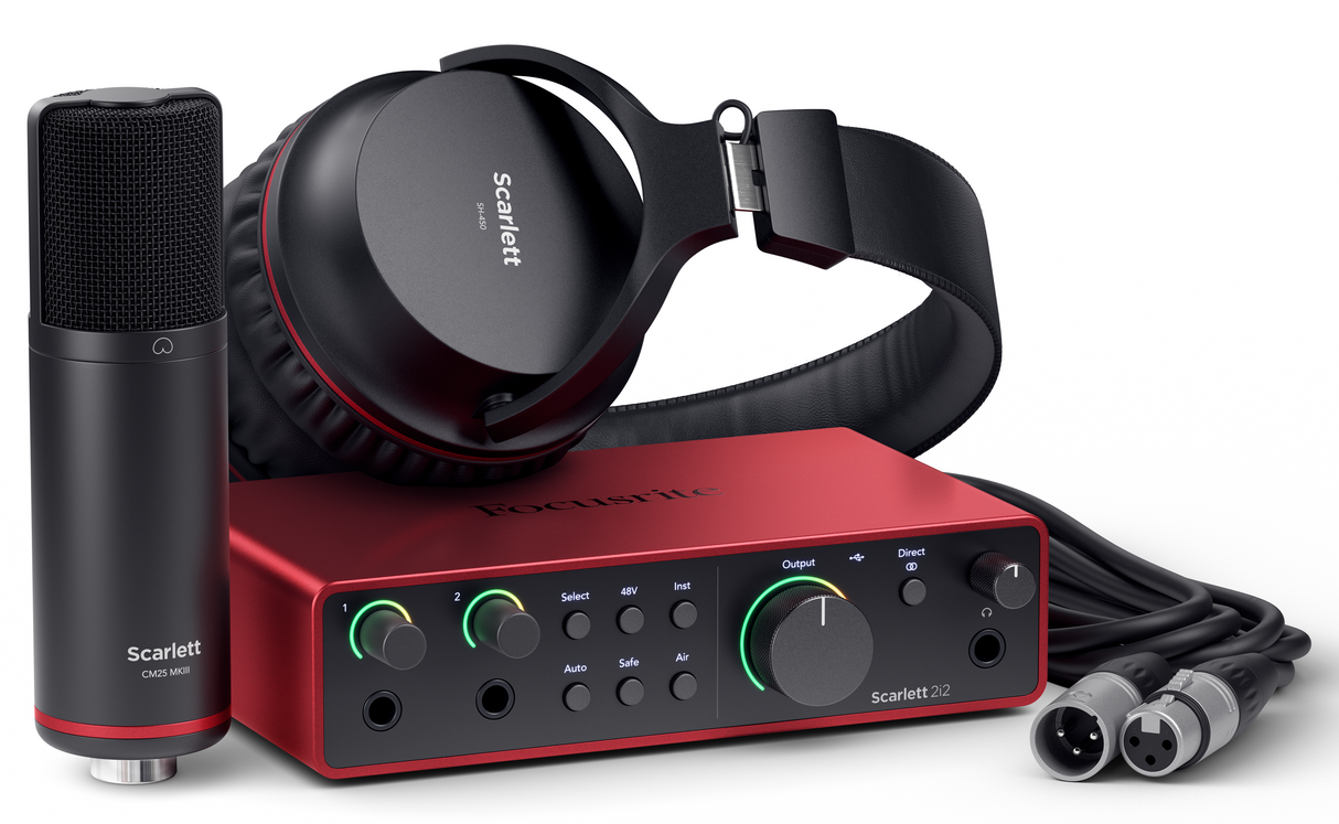 Focusrite Scarlett 2i2 Studio 4:e generationens ljudkortspaket