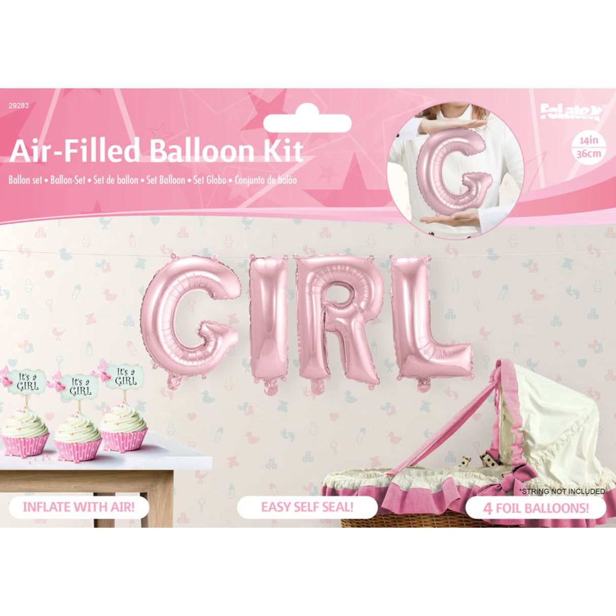 Folieballong Baby "Girl" (rosa)