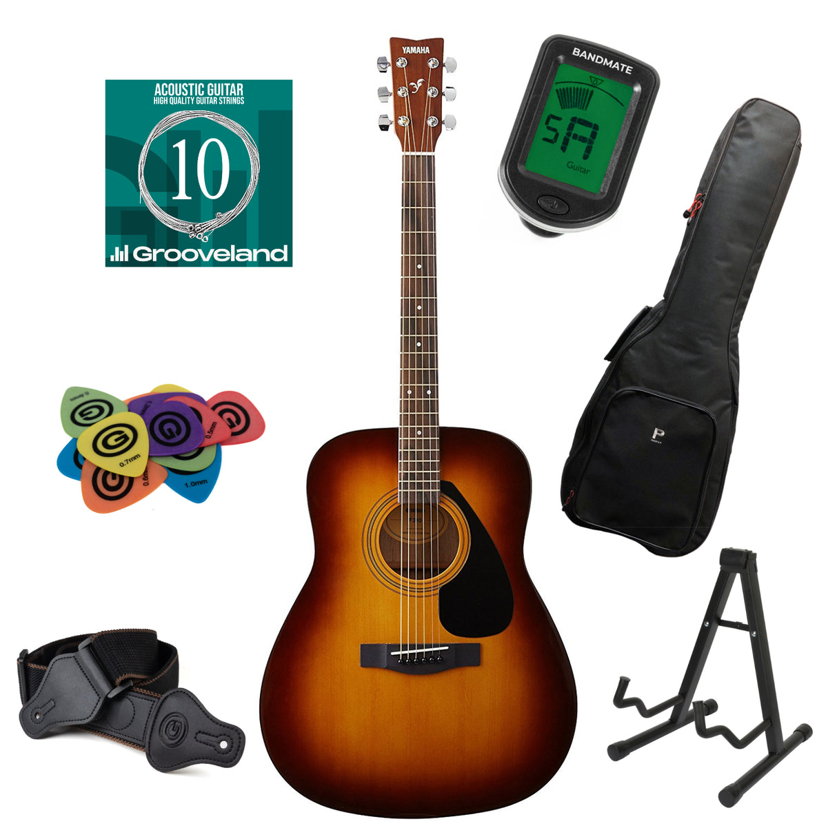 Yamaha F310 Folk Guitar Starter Kit ( Tobacco Brown Sunburst )