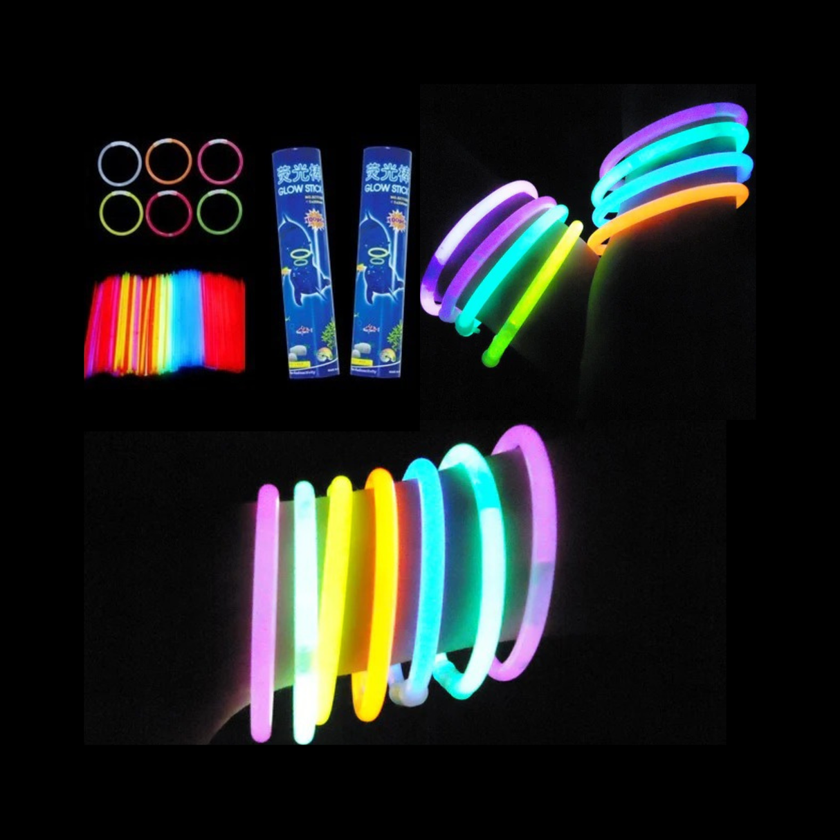 Glowsticks-paket med 300 st.