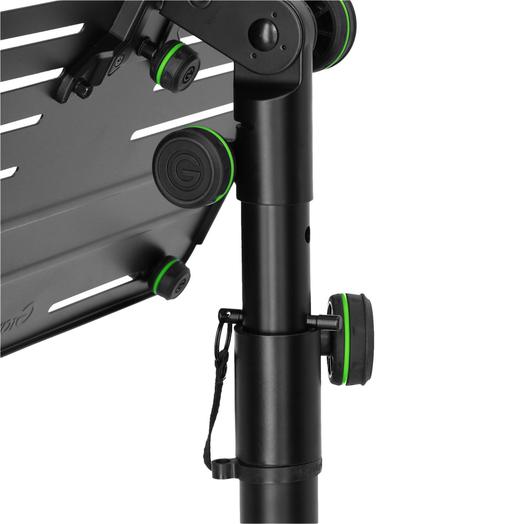 Gravity LTS T 02 B - Universell laptopstativ med justerbara hållpinnar och stålfot, svart