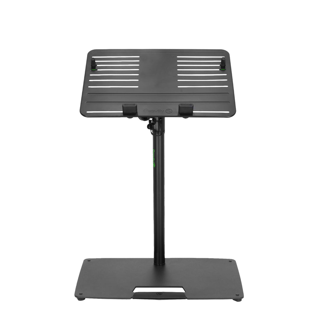 Gravity LTS T 02 B - Universell laptopstativ med justerbara hållpinnar och stålfot, svart