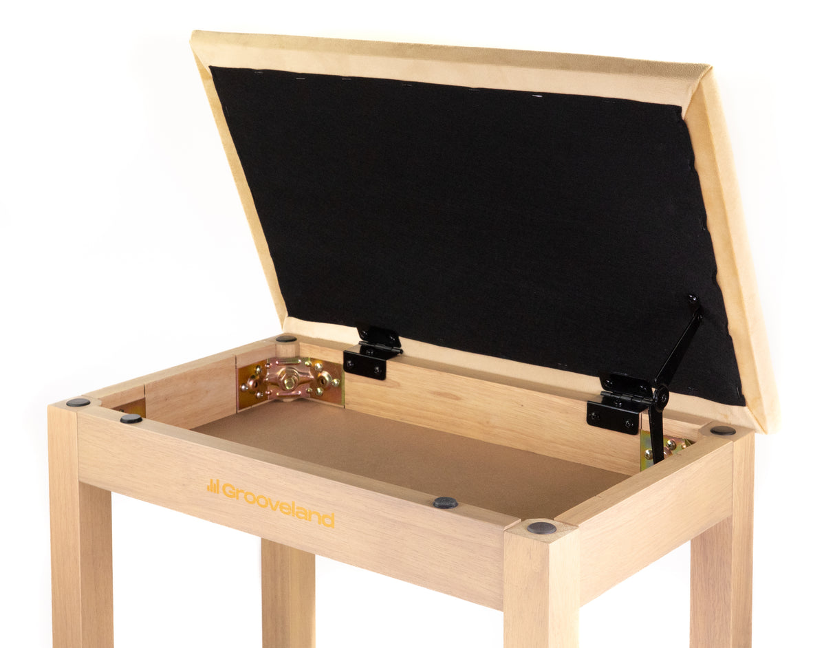 Grooveland KB150 Pianobänk (Trä/Beige)