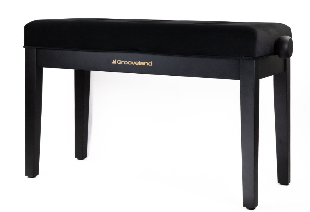 Grooveland KB320 Dubbel pianobänk (Matt svart)