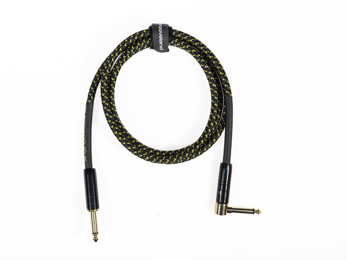 Grooveland Tweed Vinkel Gitarrkabel (1,5m - Svart)
