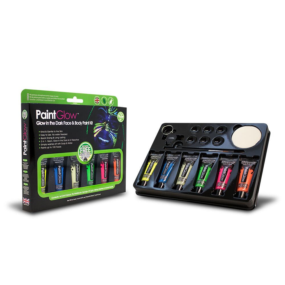 Glow in Dark UV ansikts- och kroppsfärgset