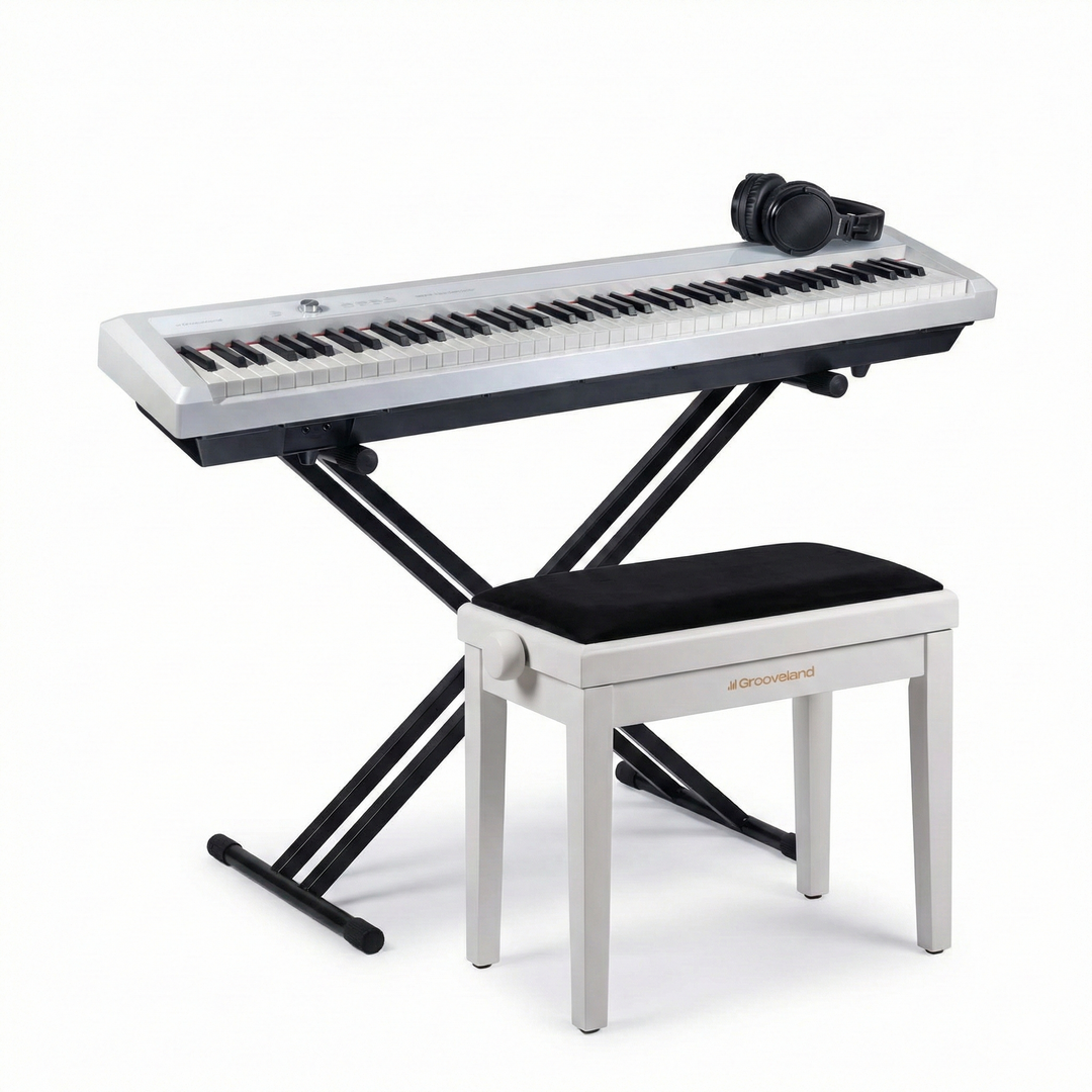 Grooveland P450 Elpiano (Vit) Komplett Paket