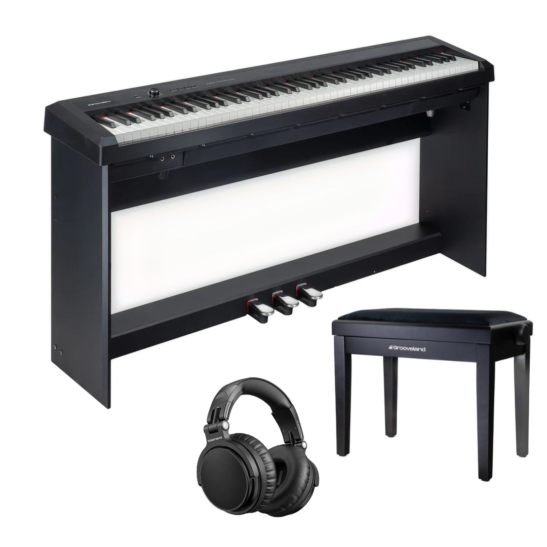 Grooveland P450 Komplett pianopaket (Svart)