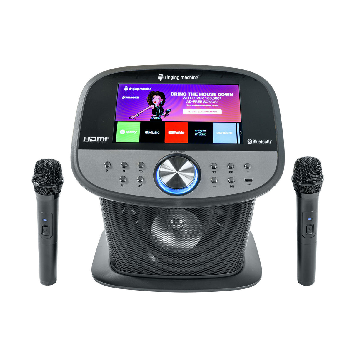 Bluetooth-högtalare med 2 mikrofoner (Svart)