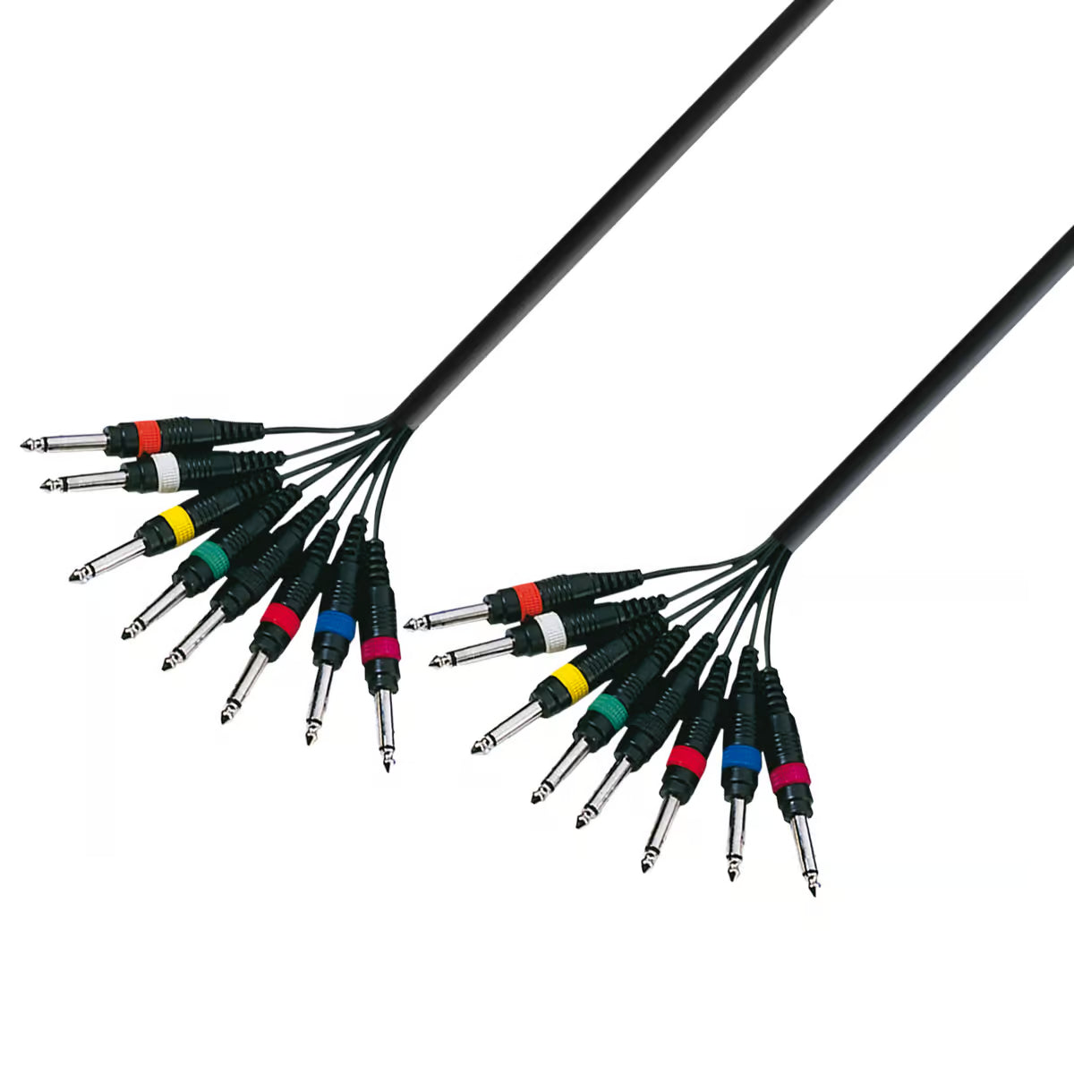 Multikablar 8 x 6.3 mm jack mono till 8 x 6.3 mm jack mono (5m)