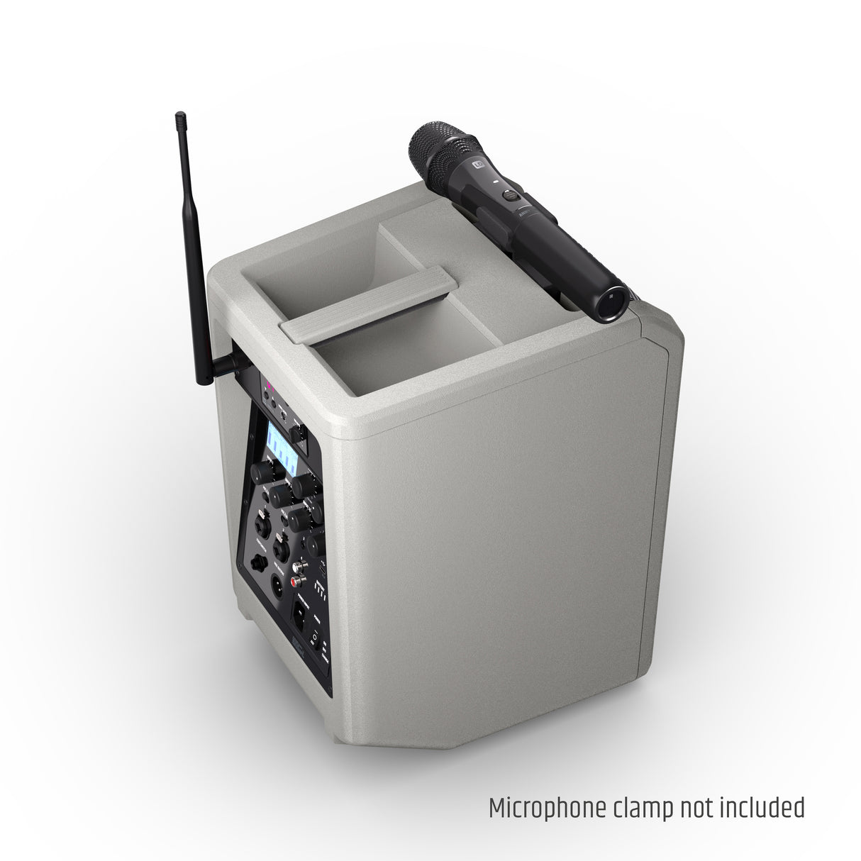 LD Systems ANNY® 8 HHD B8 G - Portabel batteridriven Bluetooth® PA-högtalare med mixer och 1x trådlös handhållen mikrofon, Urban Grey