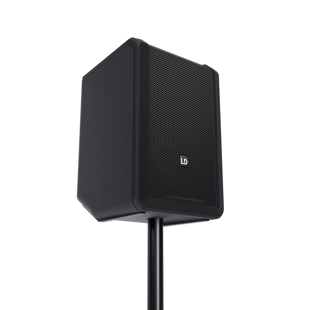 LD Systems ANNY® 8 HHD B8 - Portabel batteridriven Bluetooth® PA-högtalare med mixer och 1 x trådlös handhållen mikrofon, Stage Black