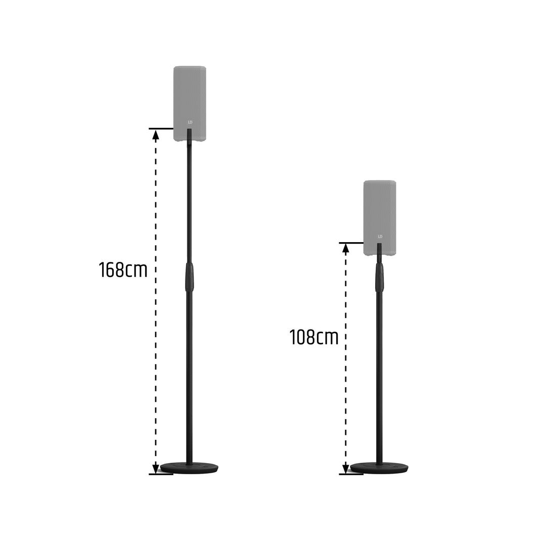LD Systems DAVE 10 G4X STAND - Högtalarstativ med rund fot för DAVE 10 G4X