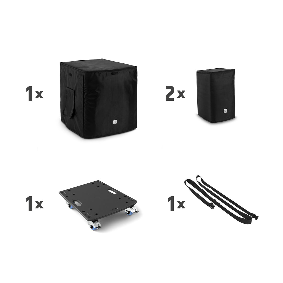 LD Systems DAVE 12 G4X BAG SET - Transportset med hjulplatta och skyddsöverdrag för DAVE 12 G4X