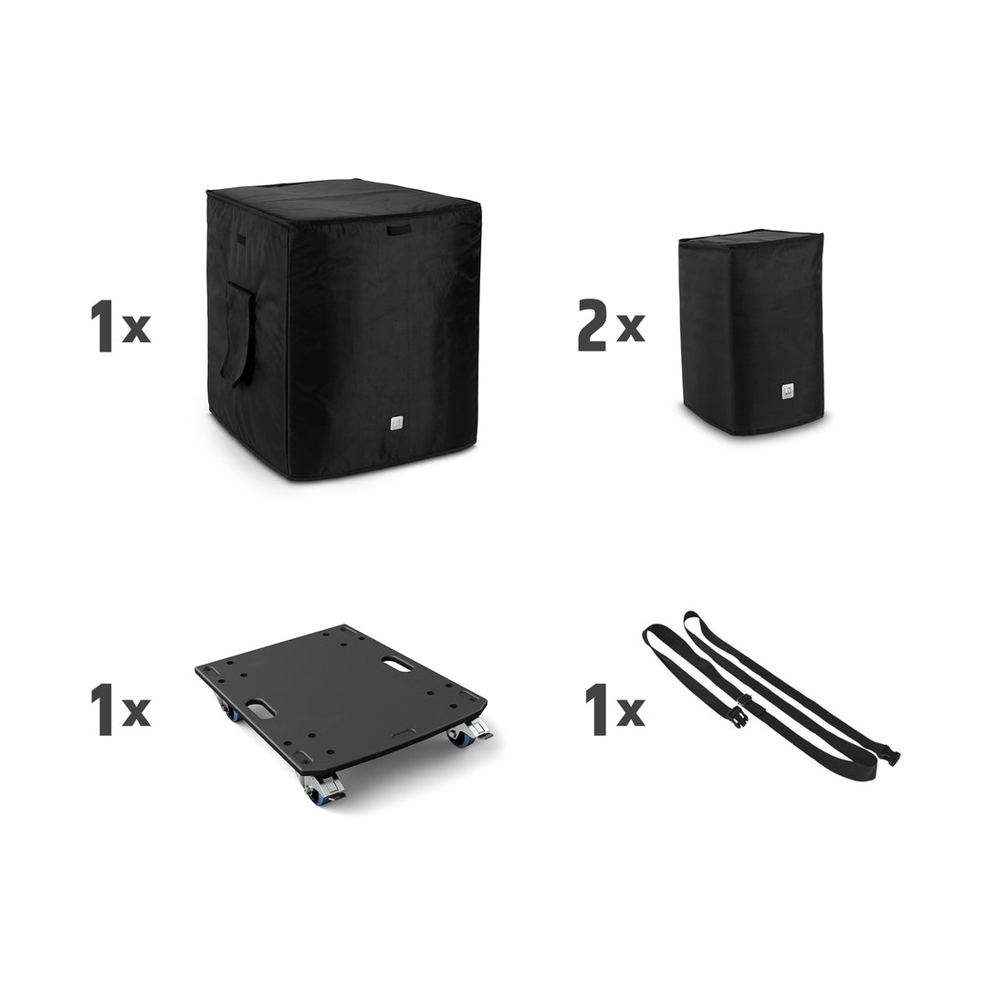 LD Systems DAVE 15 G4X BAG SET - Transportset med hjulplatta och skyddsöverdrag för DAVE 15 G4X