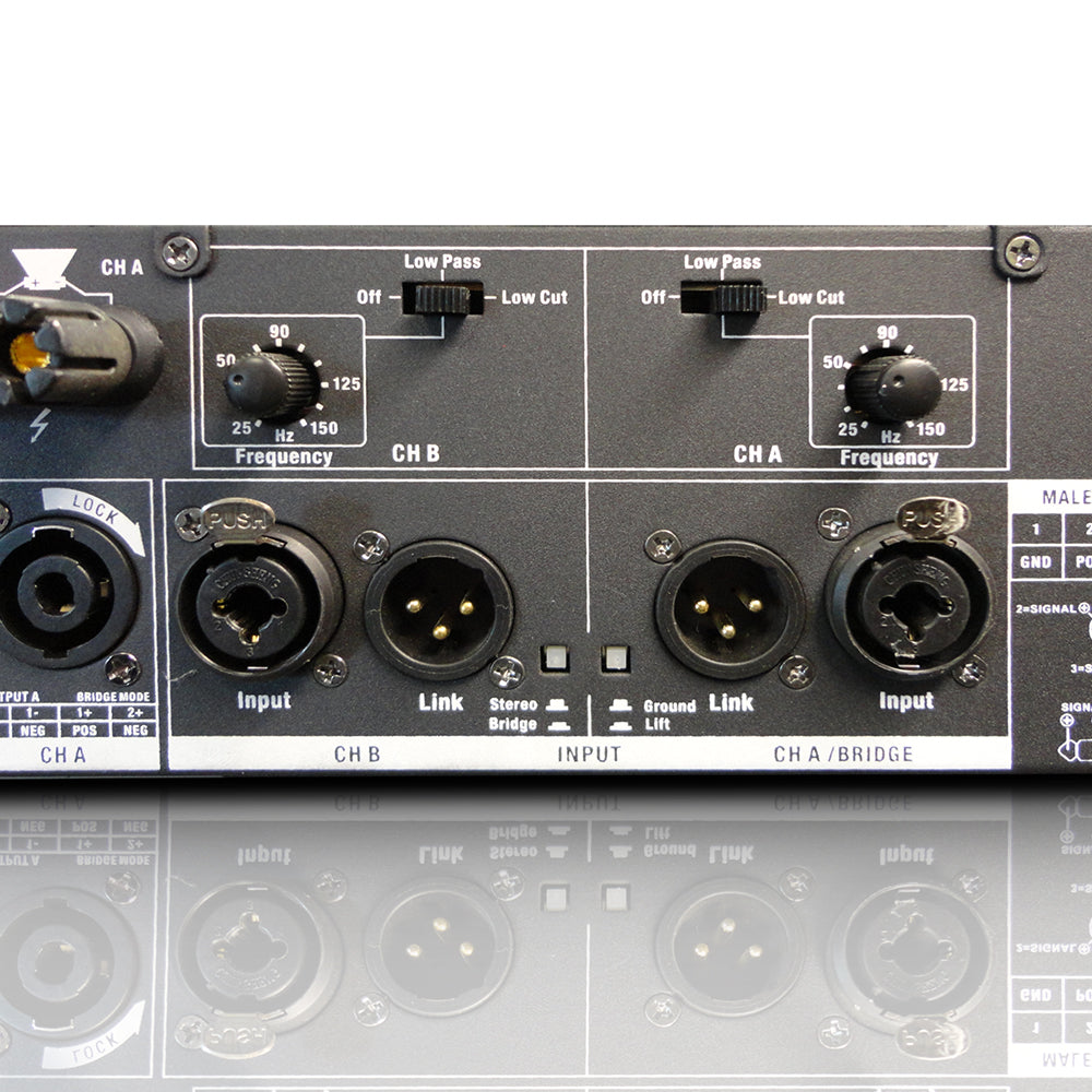 LD Systems DEEP2 2400 X effektförstärkare (2x600W, 8 Ohm)