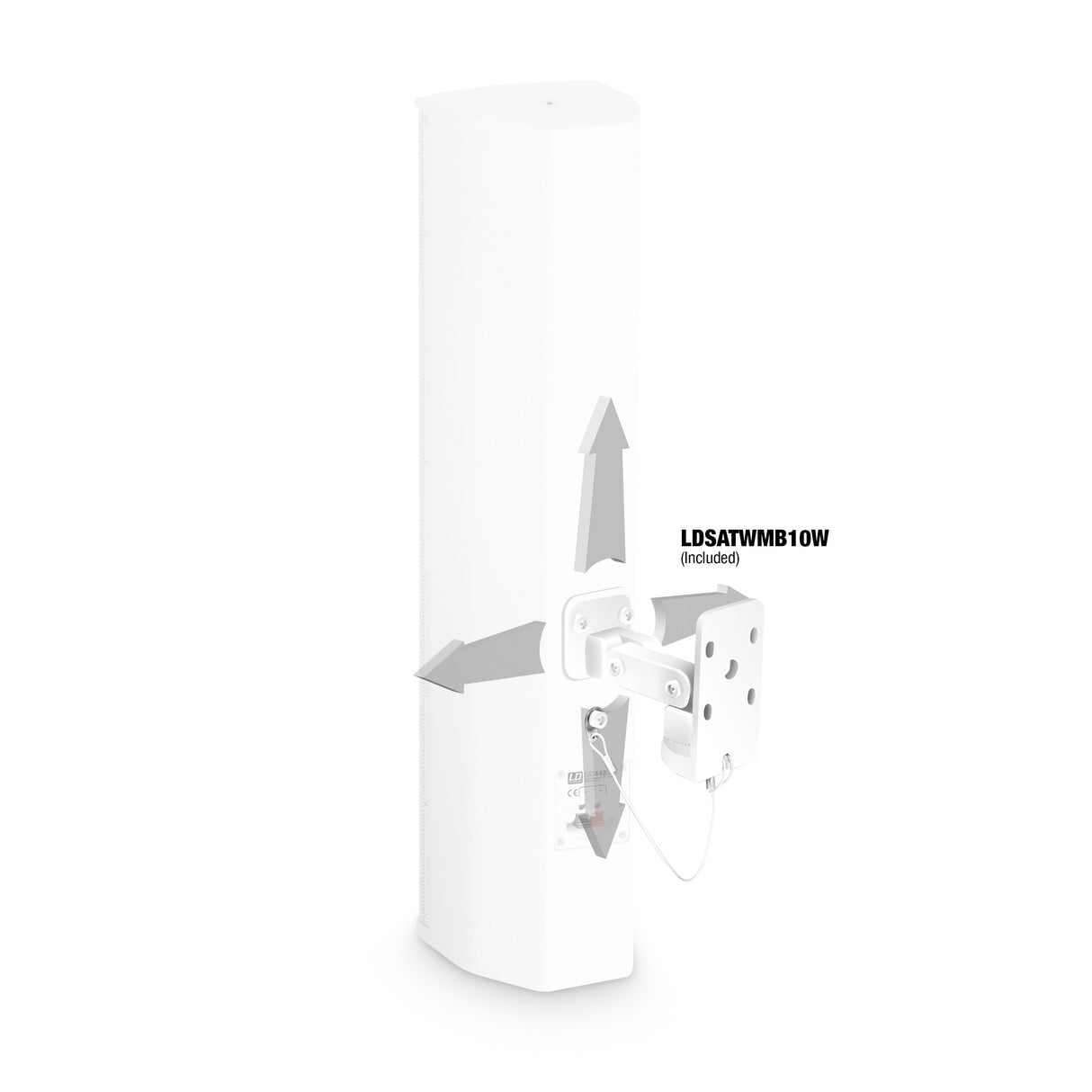 LD Systems SAT 442 G2 W - 4 x 4" passiv installationshögtalare, vit