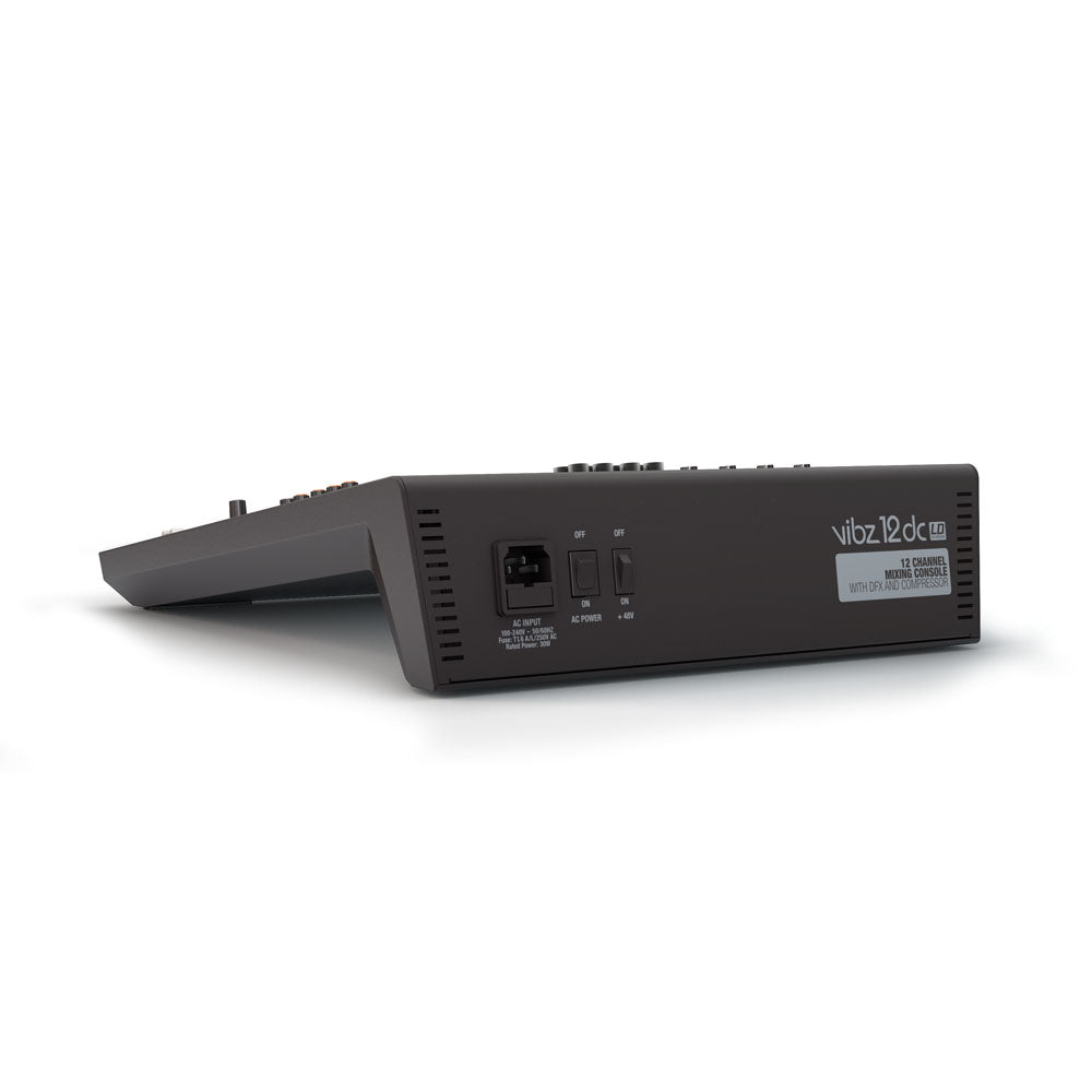 LD Systems VIBZ 12 DC - 12-kanals mixerkonsol med DFX och kompressor