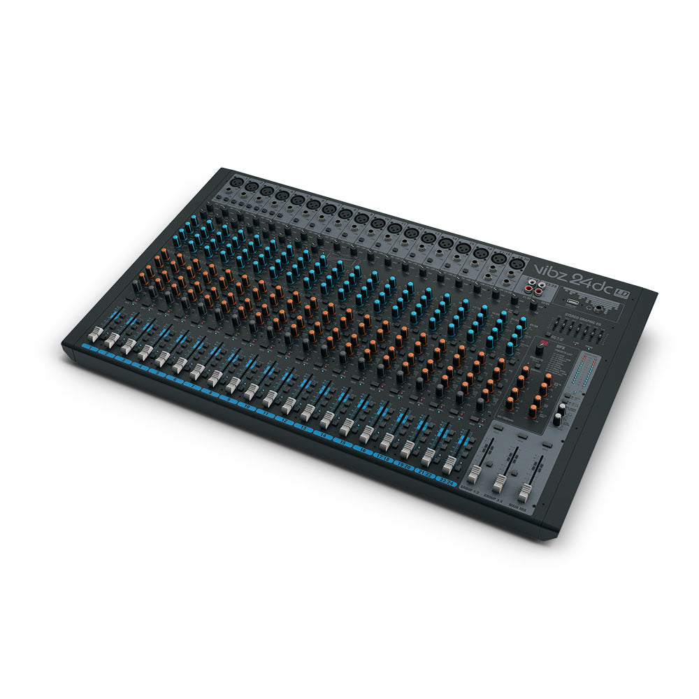 LD Systems VIBZ 24 DC - 24-kanals mixerkonsol med DFX och kompressor