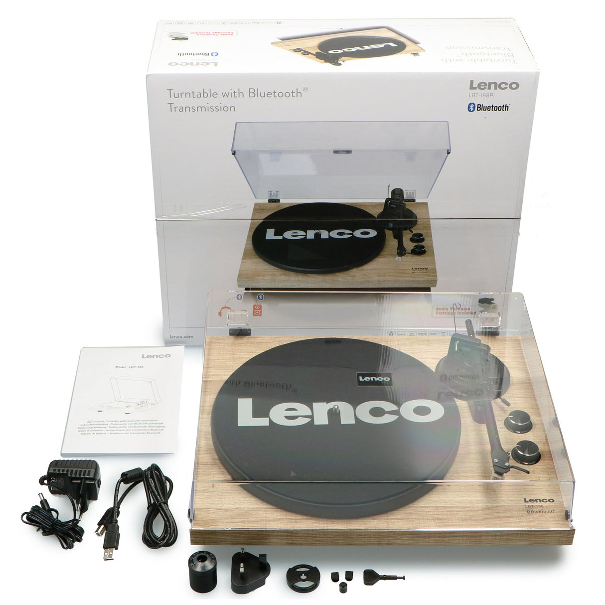 Lenco LBT-188 Bluetooth skivspelare (furu)
