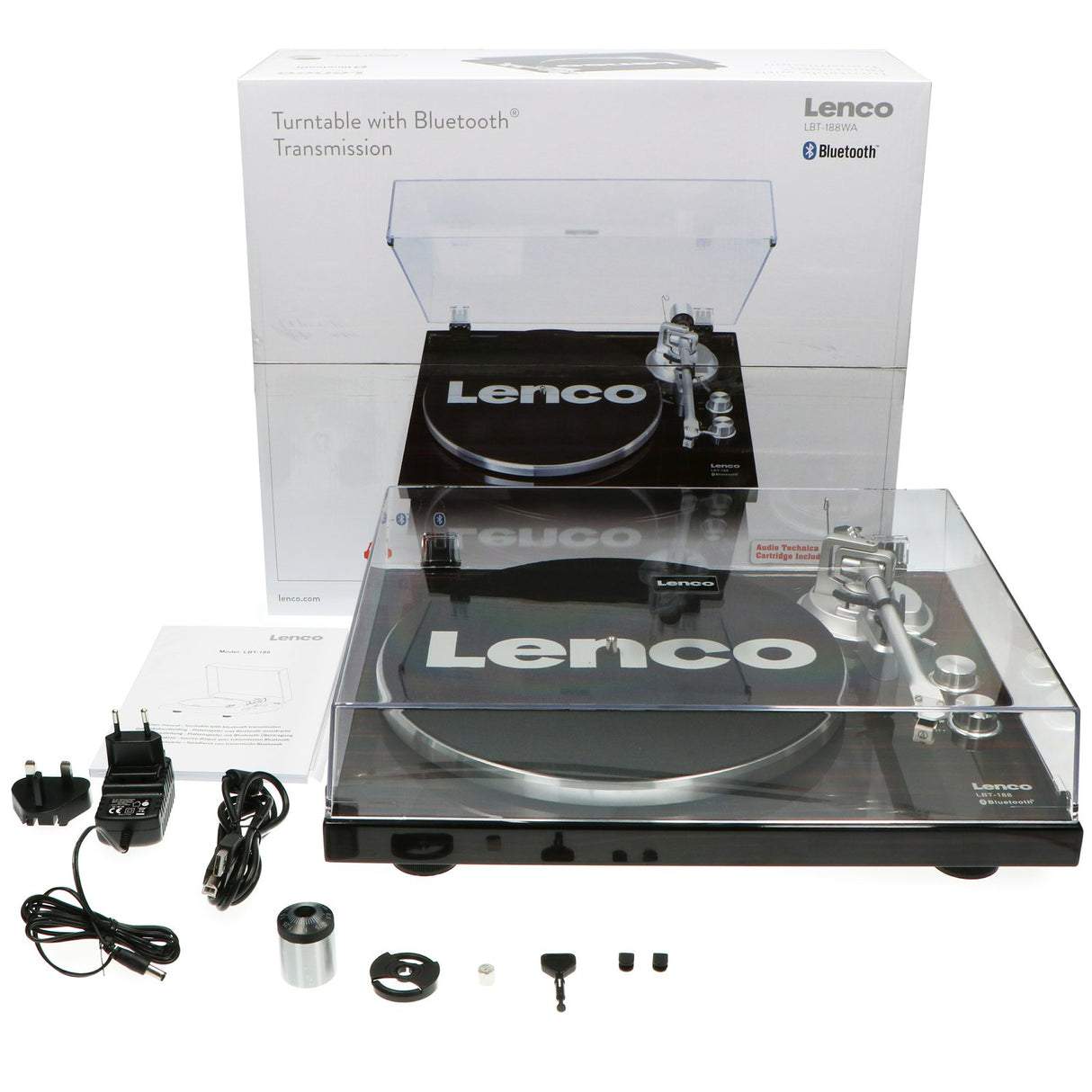 Lenco LBT-188 Bluetooth skivspelare (valnöt)